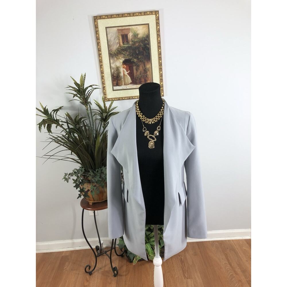 Zara Basic Women Jacket Small Open Front Office Siren Avant Garde Flowing Cape